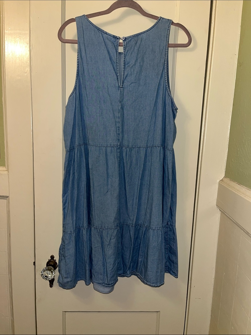 Old Navy Light Blue Denim Mini Dress - Picture 2 of 4
